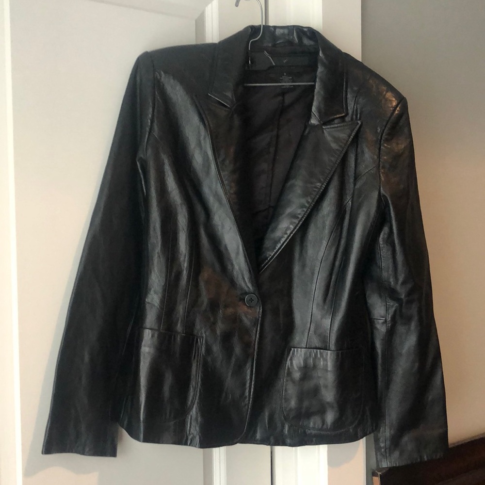 The Limited Brand vintage leather blazer jacket